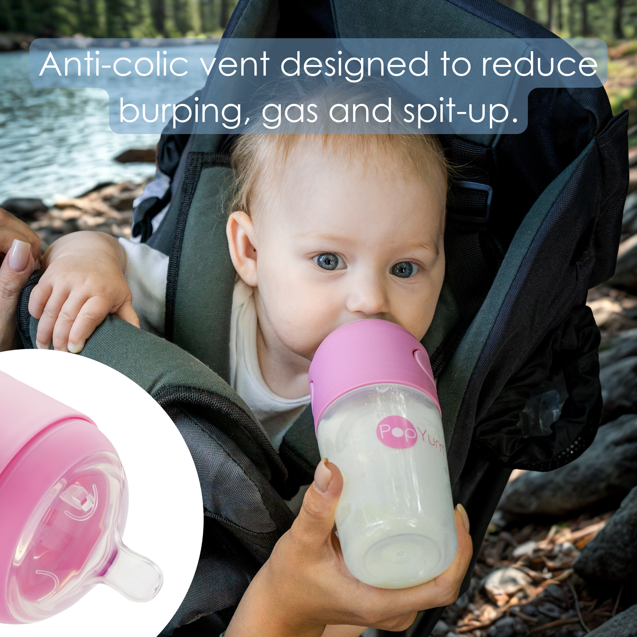 PopYum Pink 10 Piece Bundle: Bottle Set + 3 Nipple 2-Packs