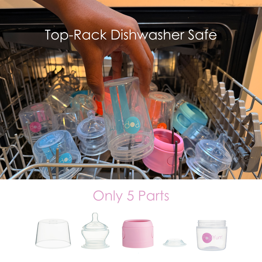 PopYum Pink 10 Piece Bundle: Bottle Set + 3 Nipple 2-Packs