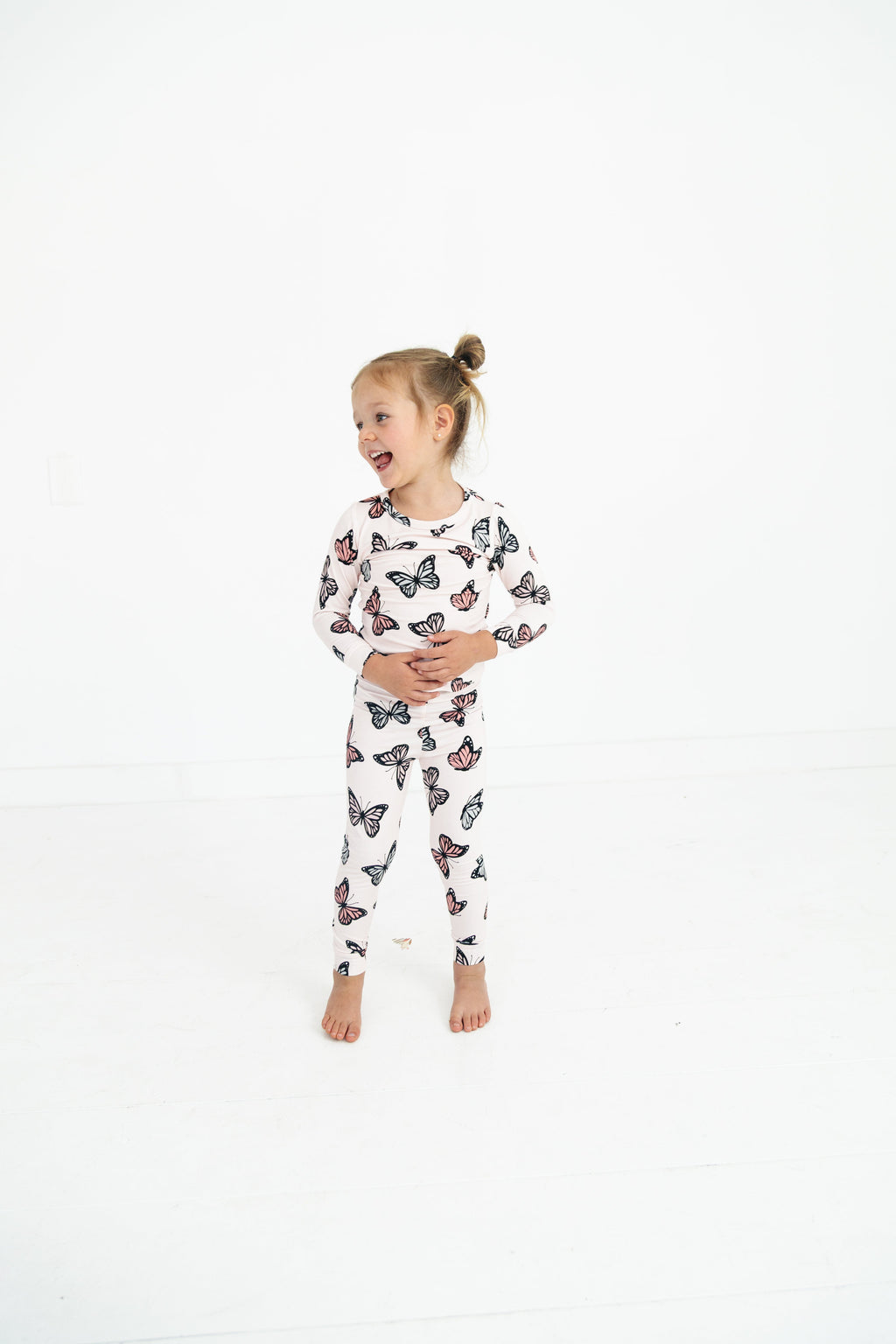 Butterfly Two Piece Bamboo Pajama Set