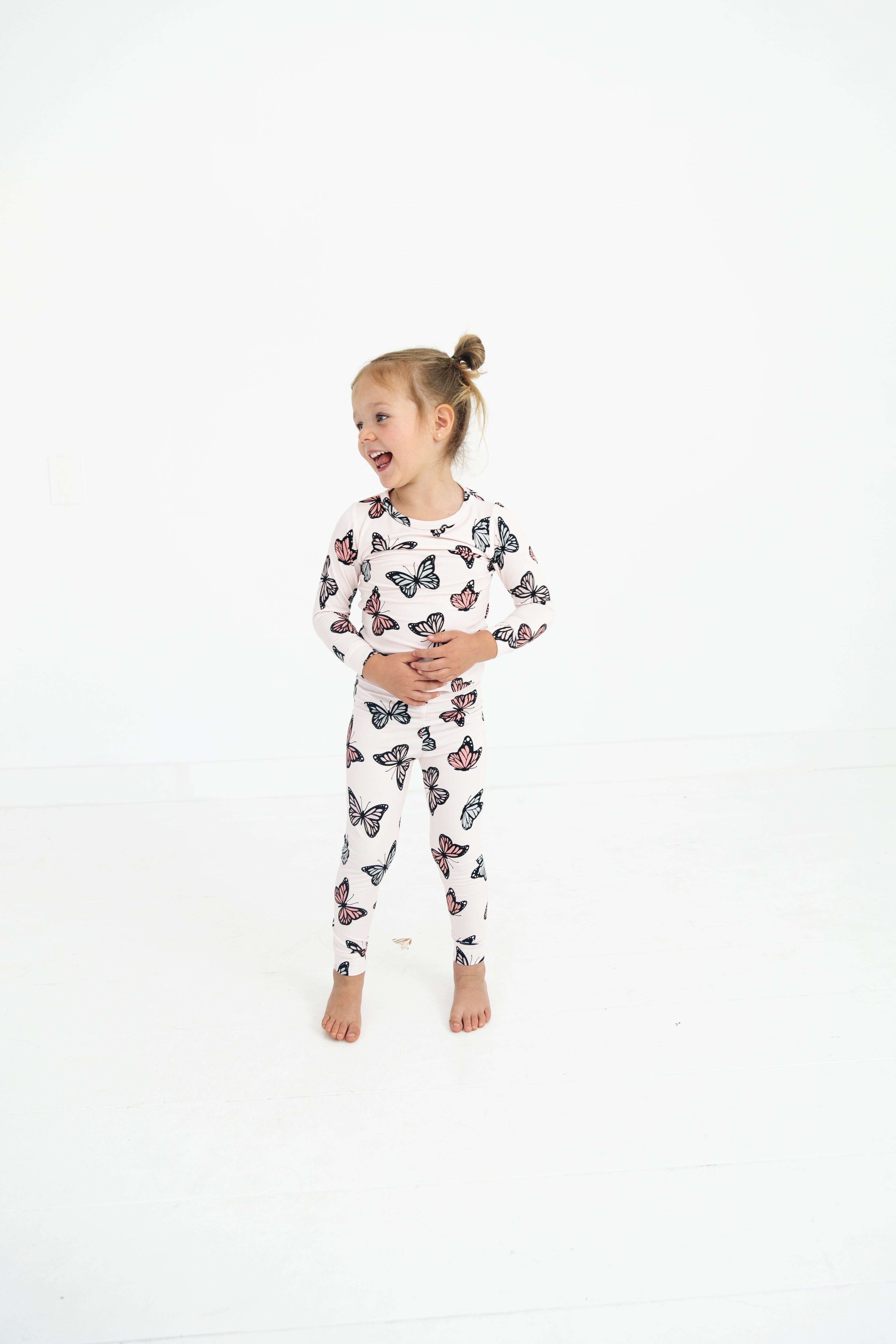Butterfly Two Piece Bamboo Pajama Set