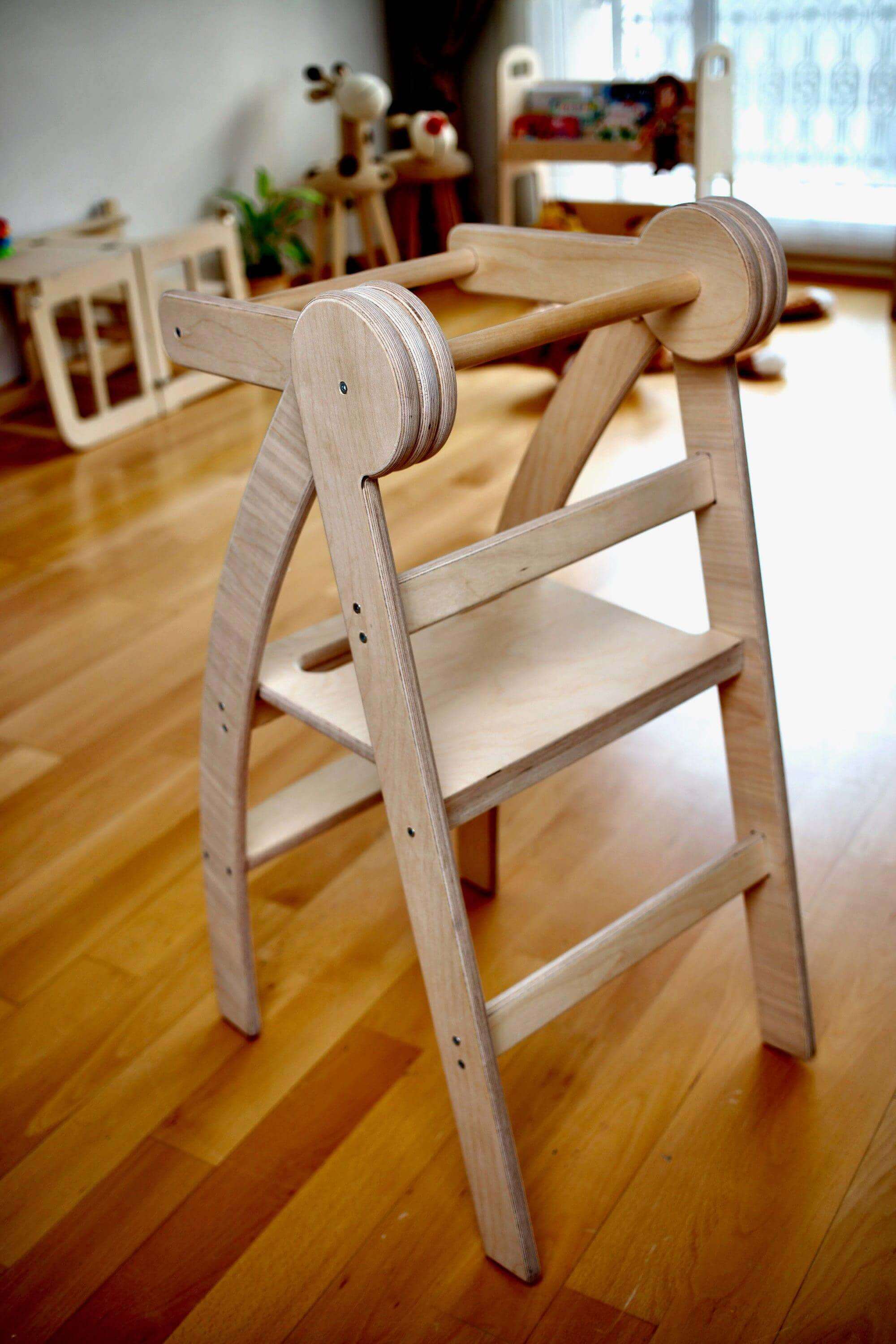 Montessori Foldable Toddler Tower: Safe Eco Learning Stool